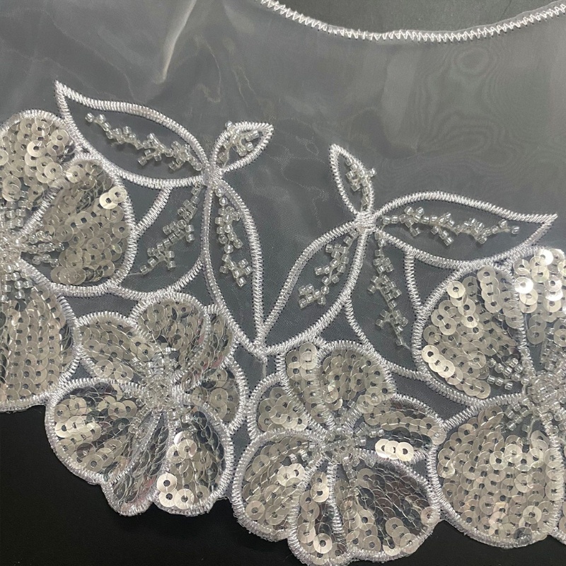 Vòng Cổ Ren Đính Hạt Kim Sa Hình Hoa Phong Cách Mùa Hè Cho Nữ