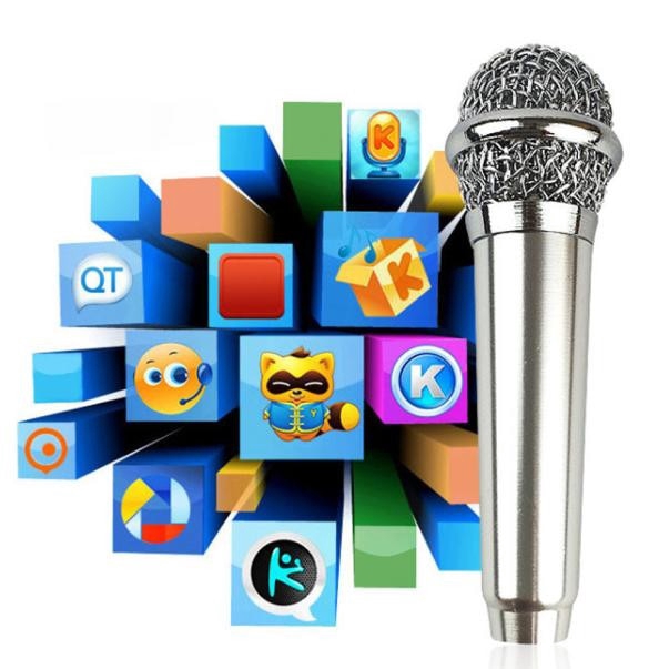 Micro Mini Hát Karaoke Tiêu Chuẩn Cao Kèm Dây Cáp Âm Thanh