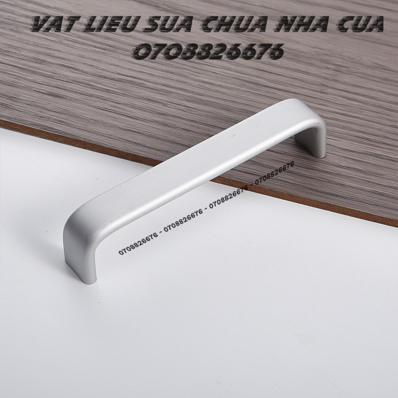 Tay nắm tủ U nhôm trắng mờ 8030