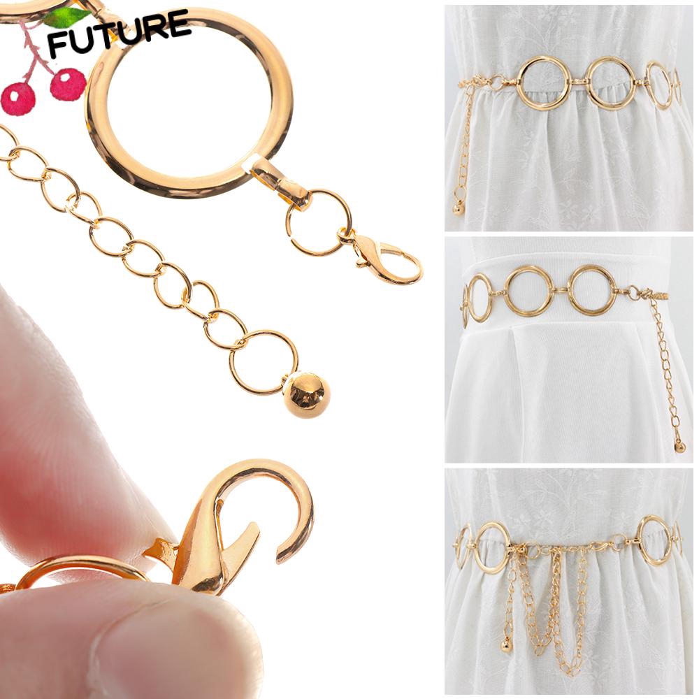 Dây Xích Đeo Thắt Lưng Móc Khoen Tròn Thời Trang Cho Nữ