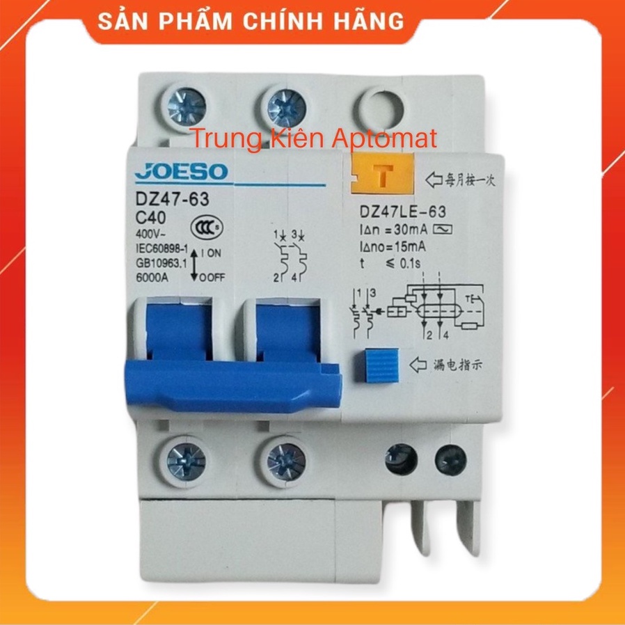 Aptomat chống giật 2 pha JOESO 32A 40A 50A 63A