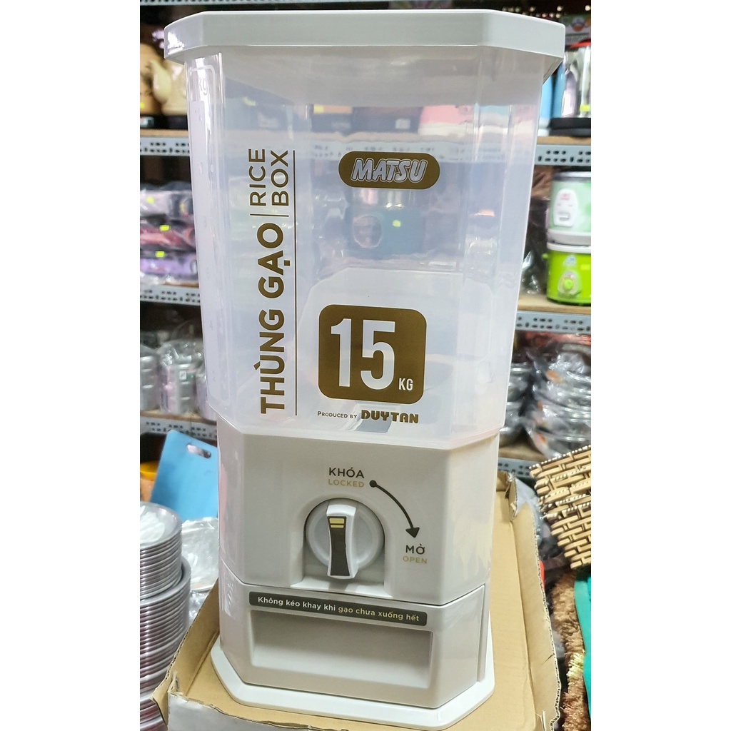 Thùng đựng gạo thông minh hàng cao cấp Duy Tân 15kg/25kg