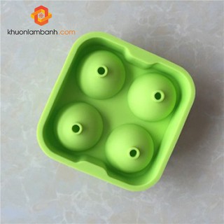Khuôn silicon 4 viên mochi tròn 5cm