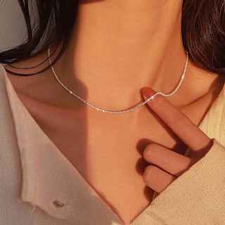 Choker vòng cổ nữ bạc s925 dây xoắn lấp lánh Cá jewelry DC166