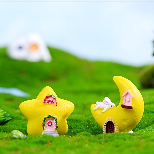 Đồ chơi Mô Hình ngôi sao, mặt trăng, đám mây, mặt trời đồ chơi trưng bày trang trí bể cá trang trí chậu cảnh