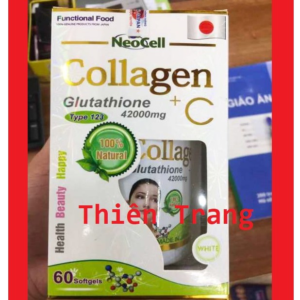 Viên uống Collagen C Glutathione 42000mg Neocell Nhật Bản hổ trợ LÀM ĐẸP DA - TÔN VINH VẺ ĐẸP NGƯỜI PHỤ NỮ - Hộp 60 viên