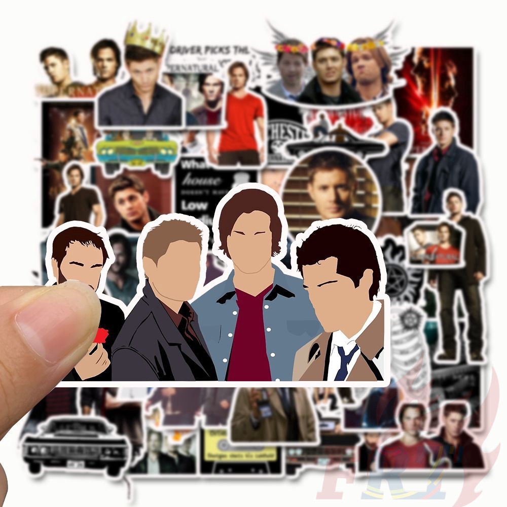 ❉ Supernatural - Series 01 Stickers ❉ 50Pcs/Set TV Show SPN Winchester Sam & Dean Winchester Mixed Doodle Stickers