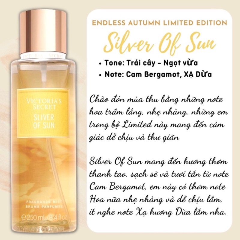 Xịt Thơm  Toàn Thân Victoria’s Secret Endless Autumn Fragrance Mist (250ml) +jɥȽÿ08+
