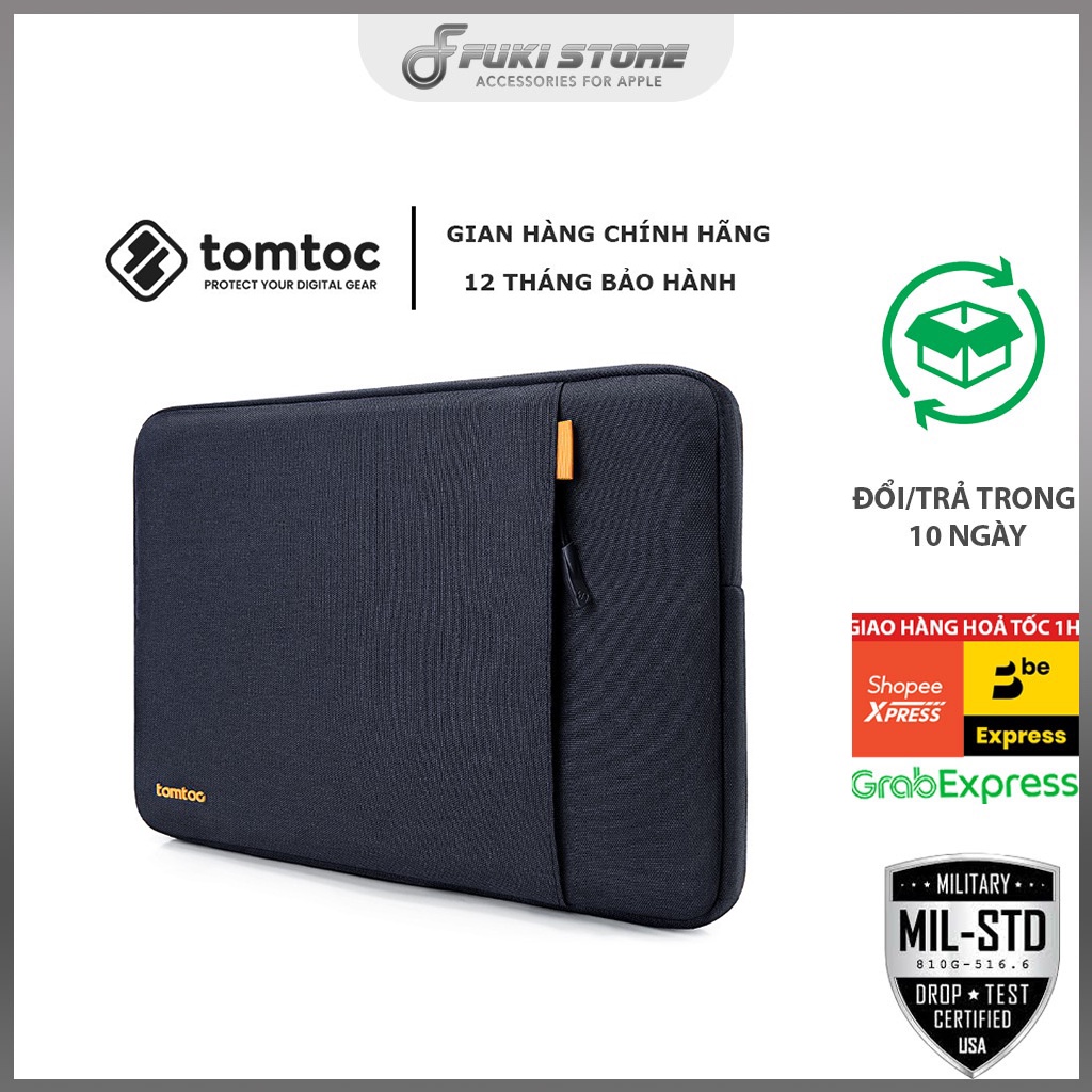 TÚI CHỐNG SỐC TOMTOC  360° Protective MACBOOK 13/13.3/15/16" Black - A13 - HÀNG CHÍNH HÃNG