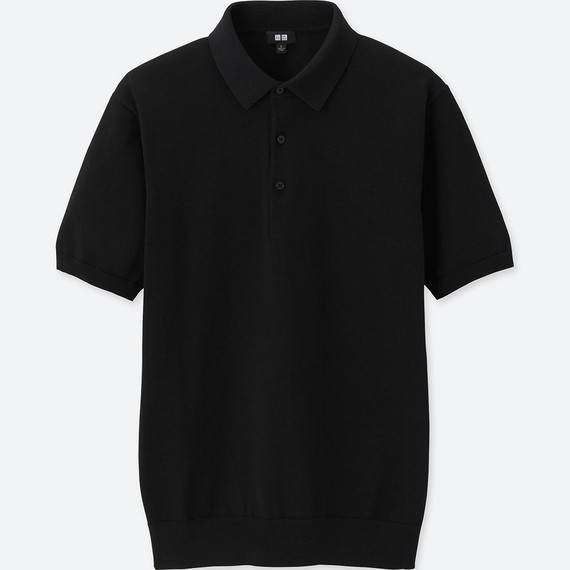ÁO Mông Tơ Ghi  POLO UNIQLO WASHABLE KNITTED SHORT