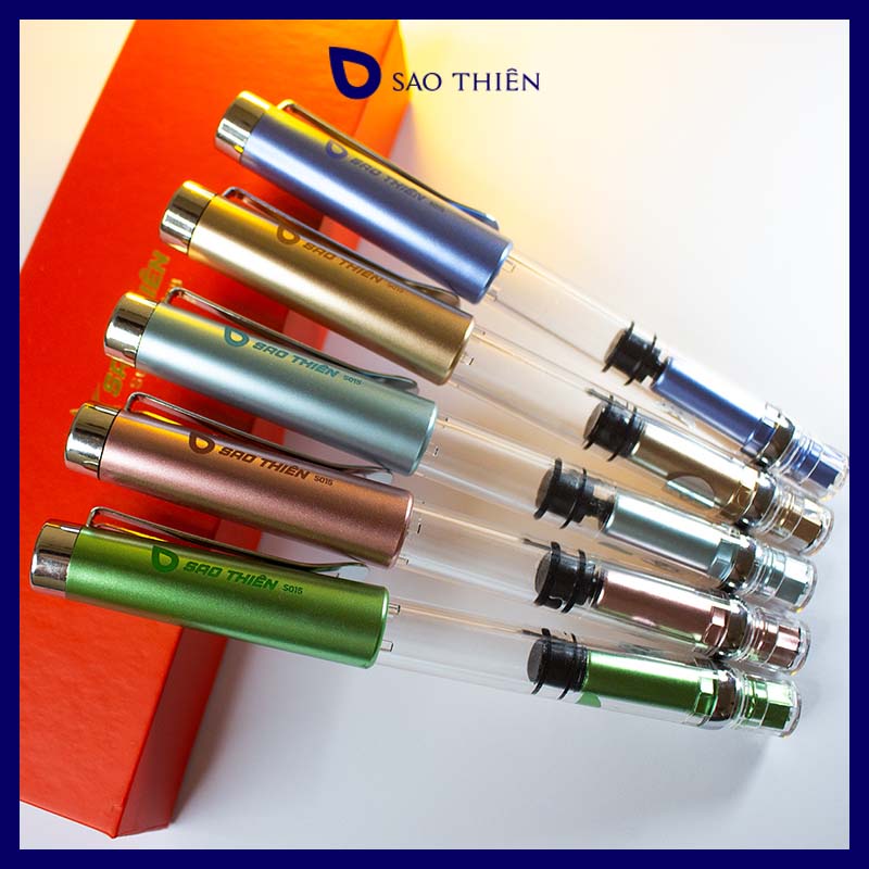 Bút luyện chữ đẹp Sao Thiên S015 ngòi tre ( calligraphy ) tự tạo thanh đậm,Tặng kèm 01 ngòi kim tinh êm trơn
