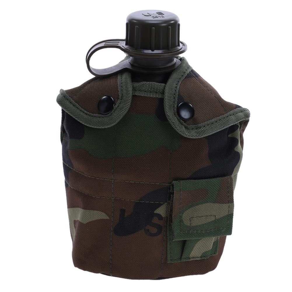 Heavy Cover Army Water Bottle Aluminum Cooking Cup US 1L Military Canteen Camping Hiking Survival