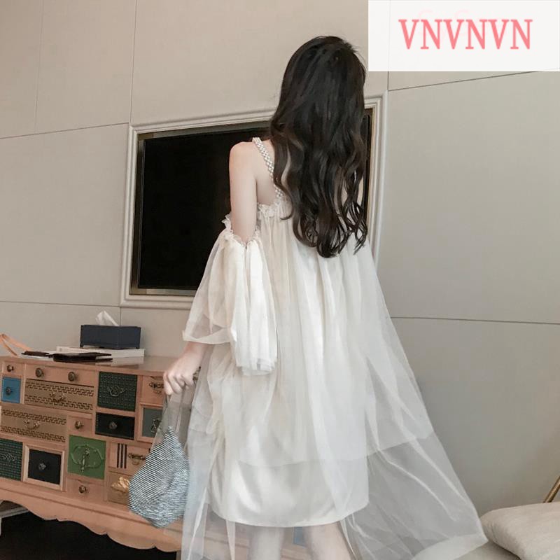 Đầm Maxi Chất Chiffon Thiết Kế Trễ Vai Quyến Rũ Cho Nữ