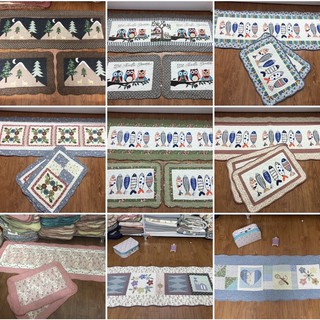 Thảm vải cotton lót bếp chùi chân phong cách quilt - Hàng mới về