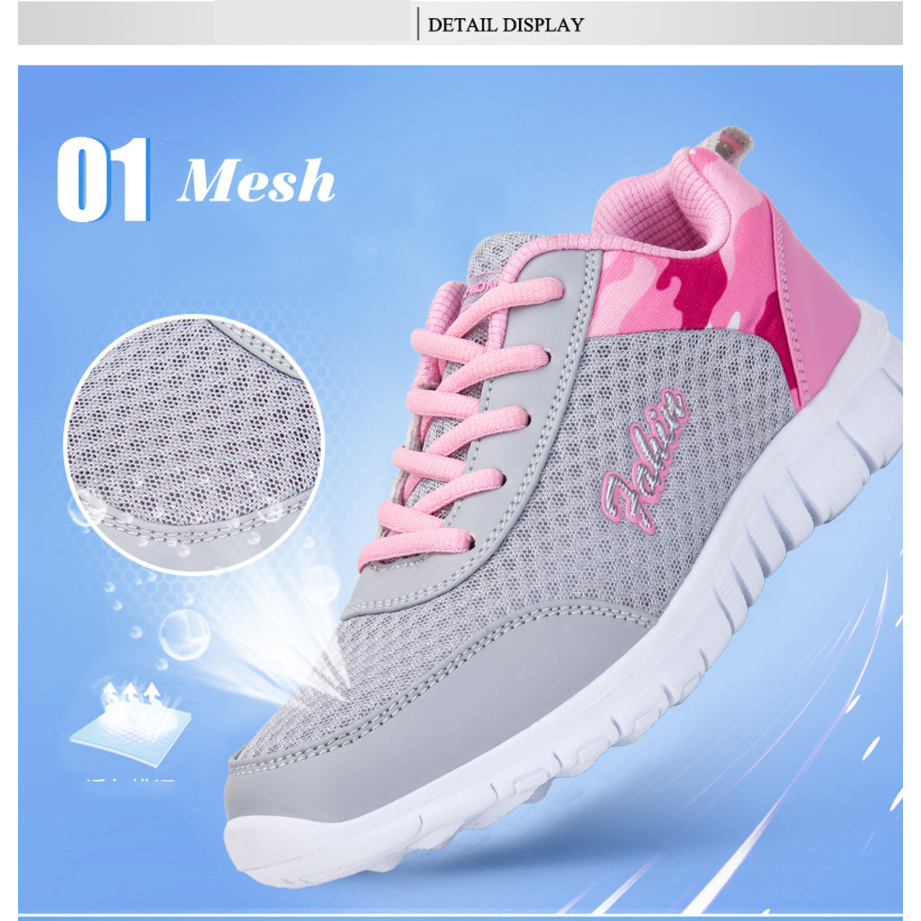 Dosreal Cho Nữ Bán Thoáng Khí Dành Cho Nữ Giày Tập Đi Sự Thoải Mái Nhẹ Giày Thể Thao Đơn Giản Phối Ren Nữ Giày Nữ-168