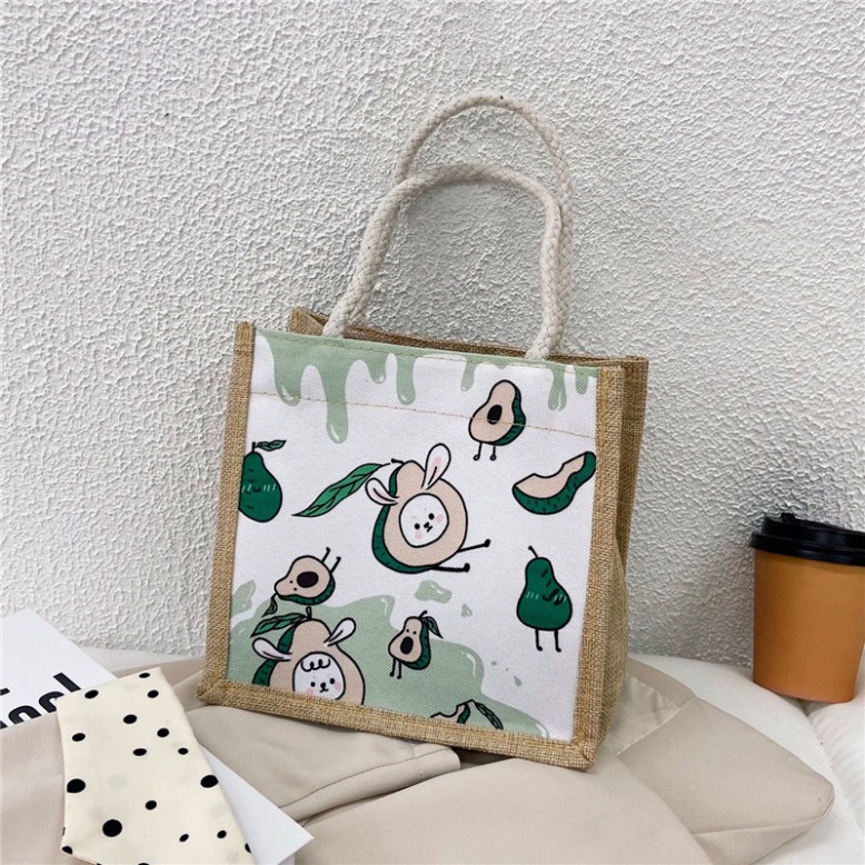Túi Cói Đi Biển Mini vintage đẹp Merci Tote LUHAZO đi chơi du lịch cao cấp loại 1 Quảng Châu K5T4-2