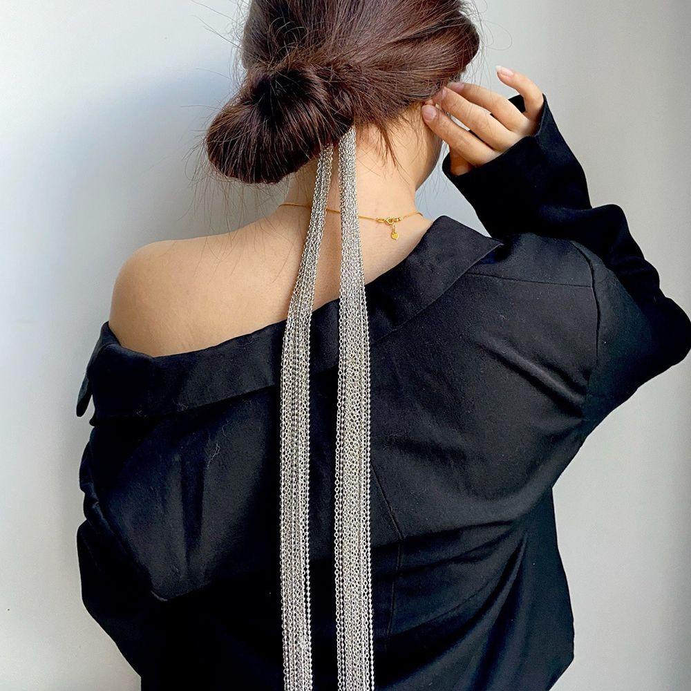 DANILO Băng Đô Cài Tóc Đính Đá Tua Rua Thời Trang Cho Nữ