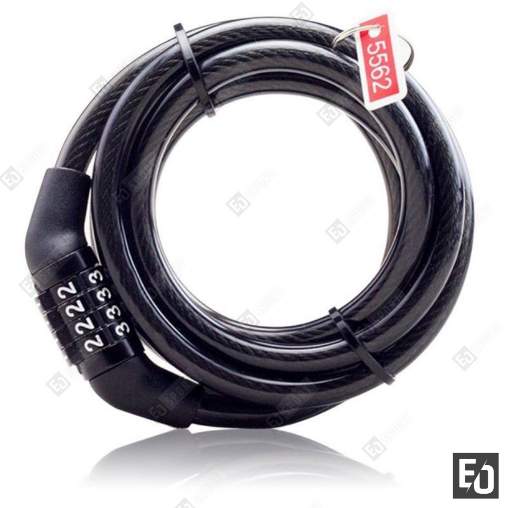 Khóa Dây Chống Trộm Xe Đạp ,Xe Máy Mật Khẩu 4 Số Lõi Thép 8mm Siêu Bền  - EO.sportDZ