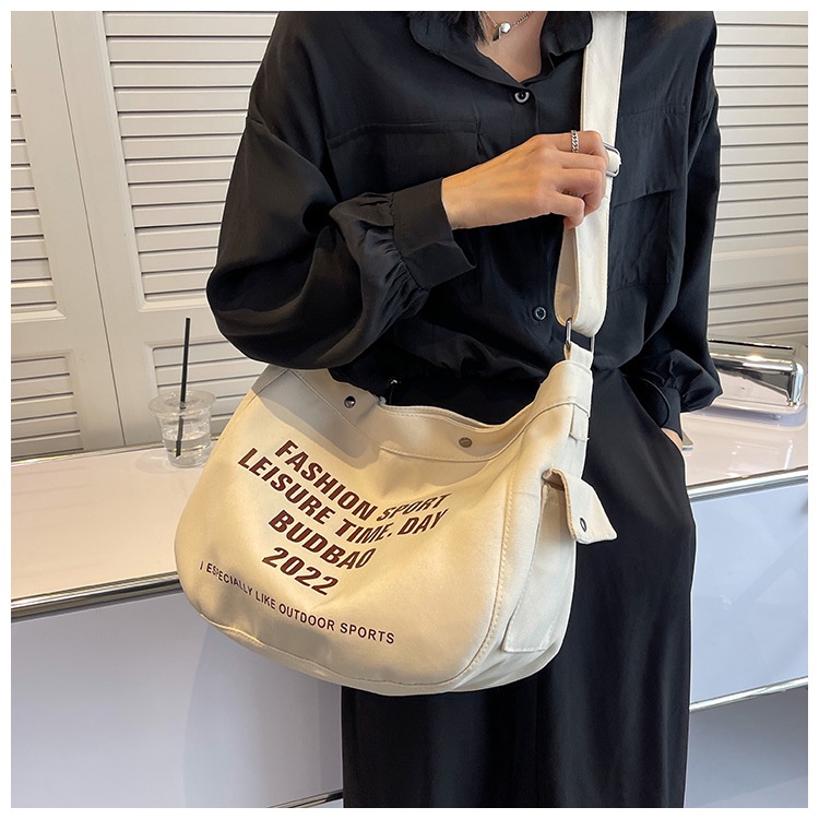 Túi tote đeo chéo đeo vai vải canvas giá rẻ đi học đi chơi unisex phong cách ullzang