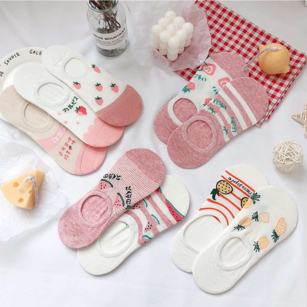 Vớ Hình Quả Dâu Tây Dễ Thương Dành Cho Nữ