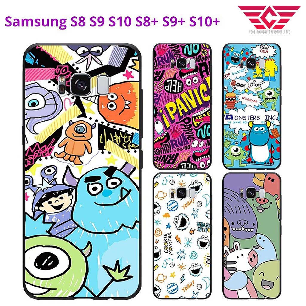 [HOT] Ốp lưng samsung A02S A12 S8 S8+ S9 S9+ S10 S20 S10+ Note 9 10 điện thoại mềm mặt nhám họa tiết quái vật