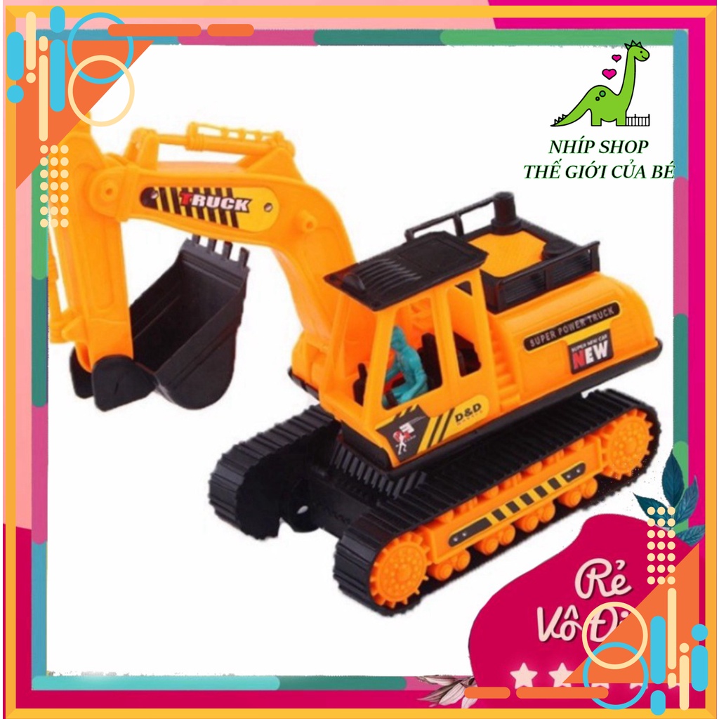📍Đồ chơi cần cẩu công trường,xe xúc cát bánh đà cho trẻ em - Nhíp Shop