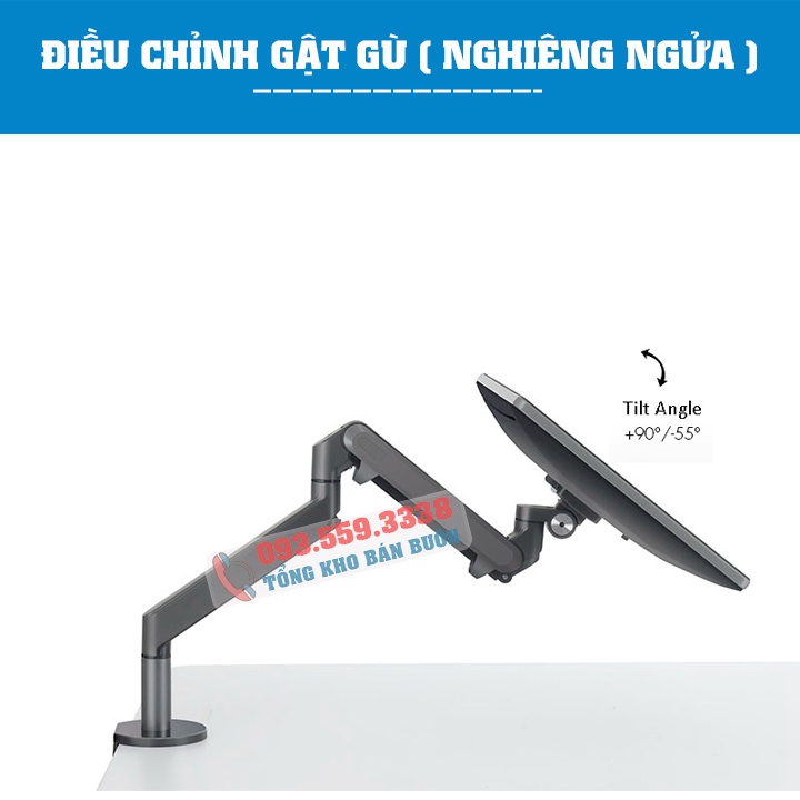 Giá Treo Màn Hình Máy Tính i-Bracket Z1 17 - 32 inch / Hợp Kim Nhôm [Cao Cấp Hơn NB F100A  - Human Motion T7 ]