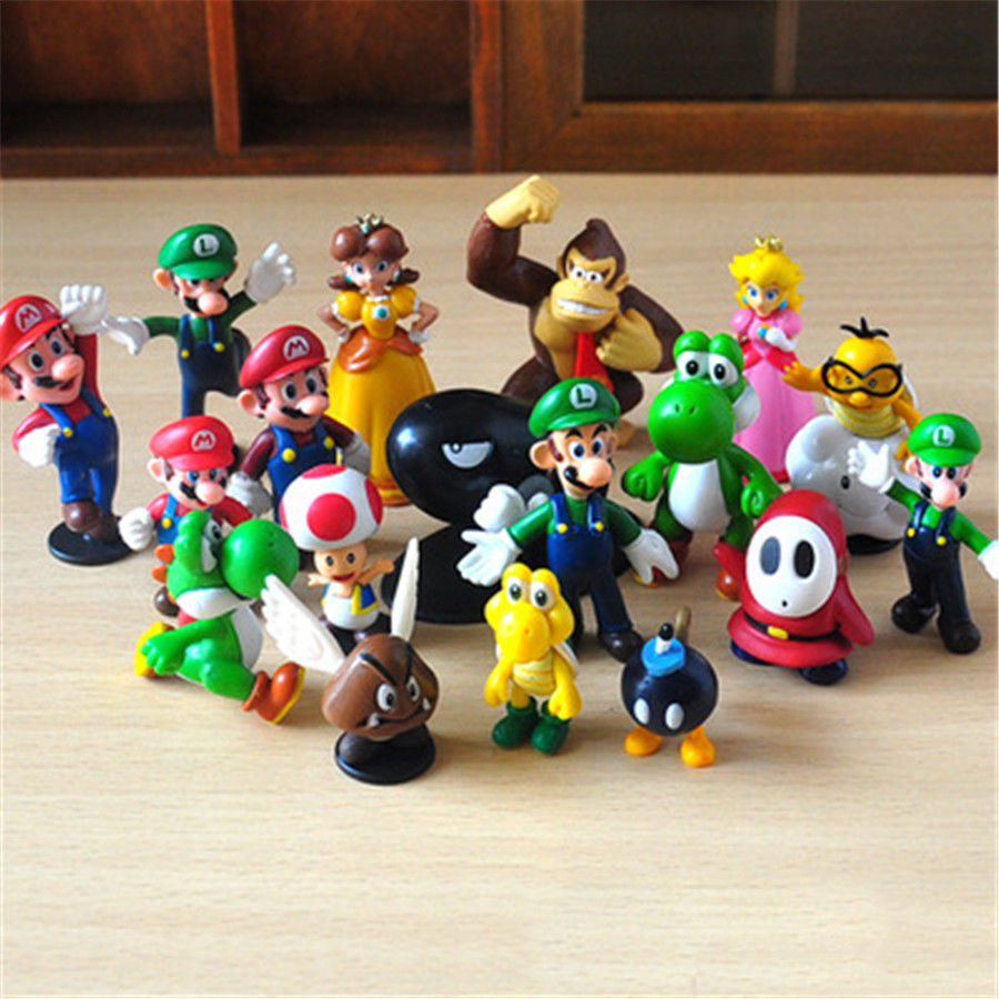 Set 18 mô hình đồ chơi nhân vật game Super Mario