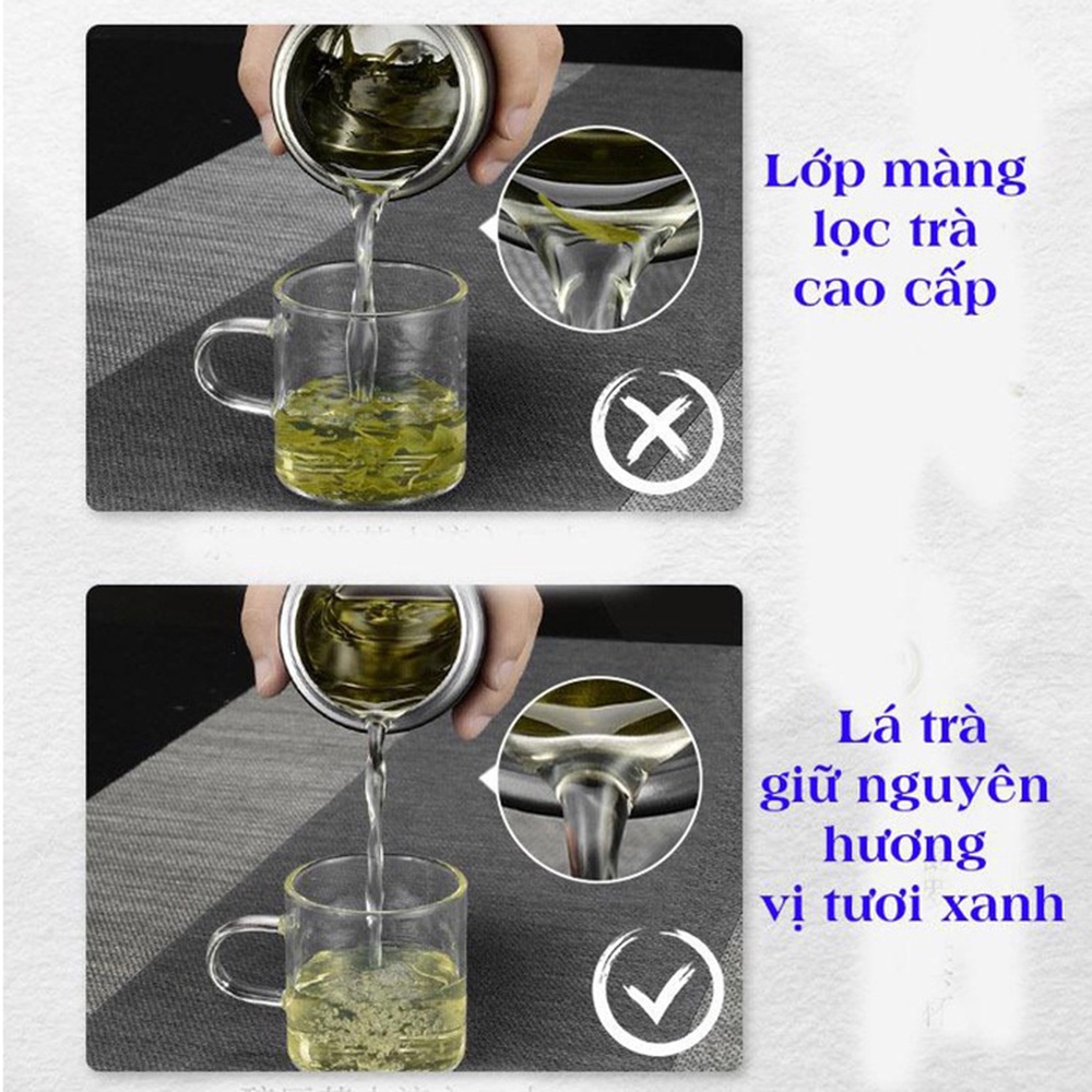 Bình pha trà kiêm bình giữ nhiệt đa năng SEKA - KAW inox 316 dung tích 450ml - Bảo hành 12 tháng