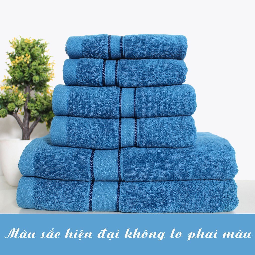 khăn tắm gội khăn bông cotton 100% siêu dày cao cấp thấm hút mền mịn  VIVA KT01