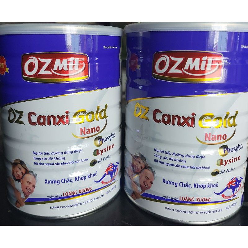 2LON SỮA OZ CANXI GOLD 900GR