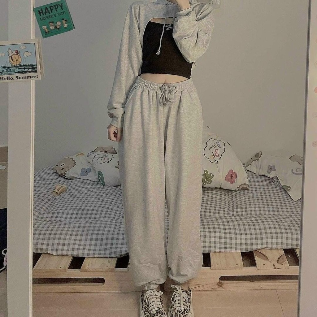 Quần Jogger Nỉ Lami Jogger Nữ Thể Thao Bo Gấu Lưng Chun Mã 972