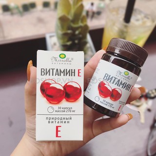 Vitamin e đỏ 270mg Mirrolla của Nga 30v