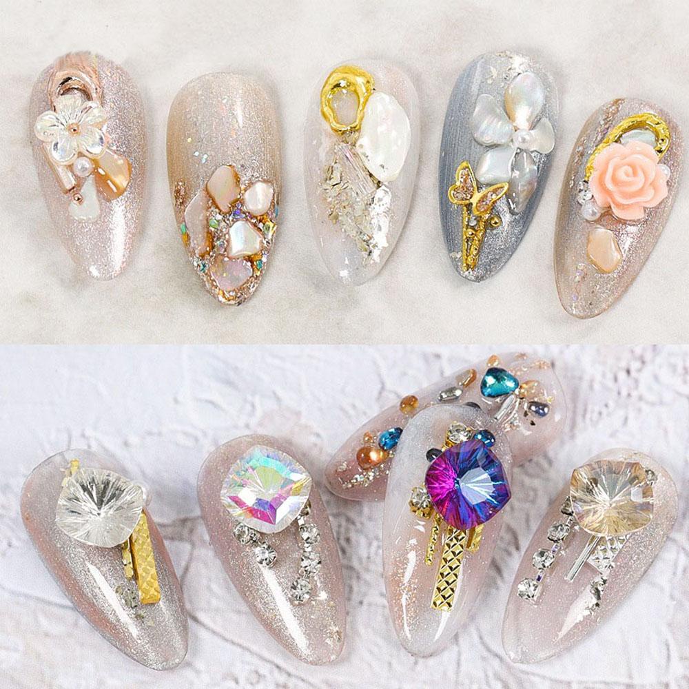 Bộ Vỏ Đinh Tán Lấp Lánh Hỗn Hợp Trang Trí Móng DIY|Ngọc Trai|Trang Sức
