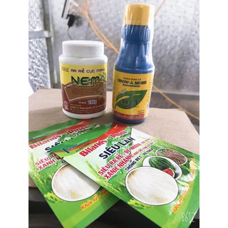 Combo 4sp giá 55k (1 phân bón lá grow more + 1 thuốc kích rễ nem + 2 siêu lân) - 55k