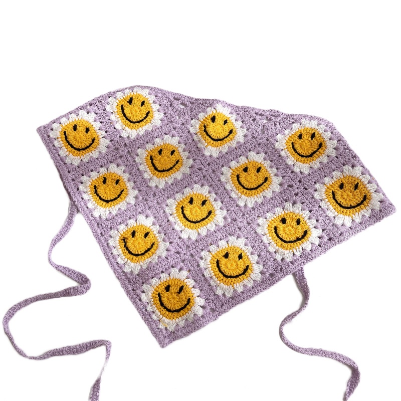 Khăn Bandana Đan Móc Nhiều Màu Sắc Làm Phụ Kiện Chụp Ảnh Cho Nữ