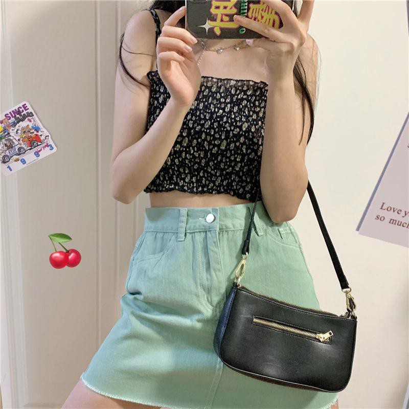 New sexy pleated floral suspender vest for women's bottom bra and sleeveless outer wear. | BigBuy360 - bigbuy360.vn