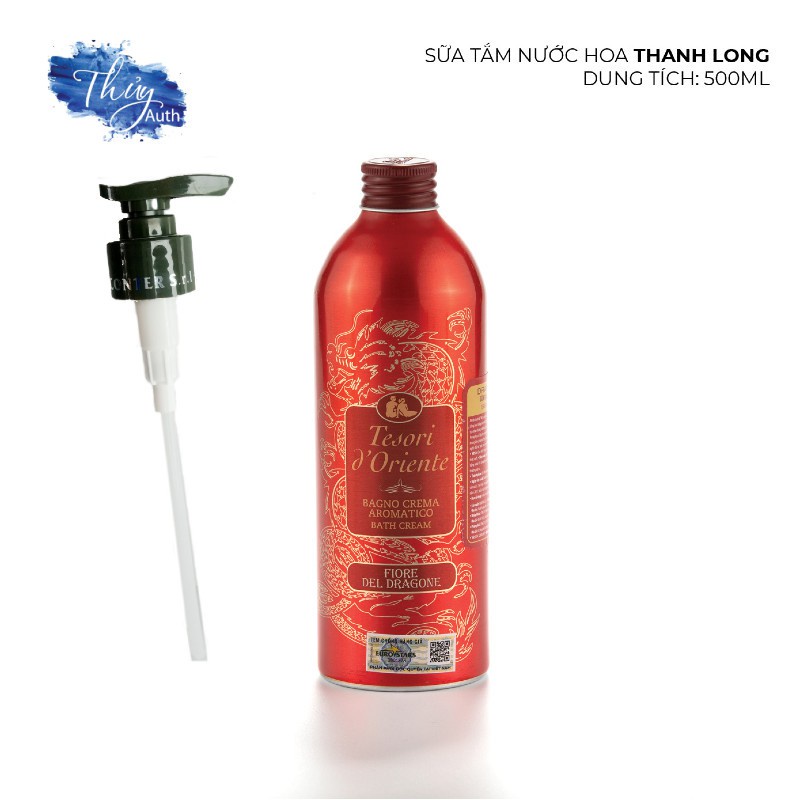 [Bill+Tem] Sữa tắm xích nước hoa Tesori D'oriente Italy 500ml Chính hãng (Màu đỏ Thăng Long)