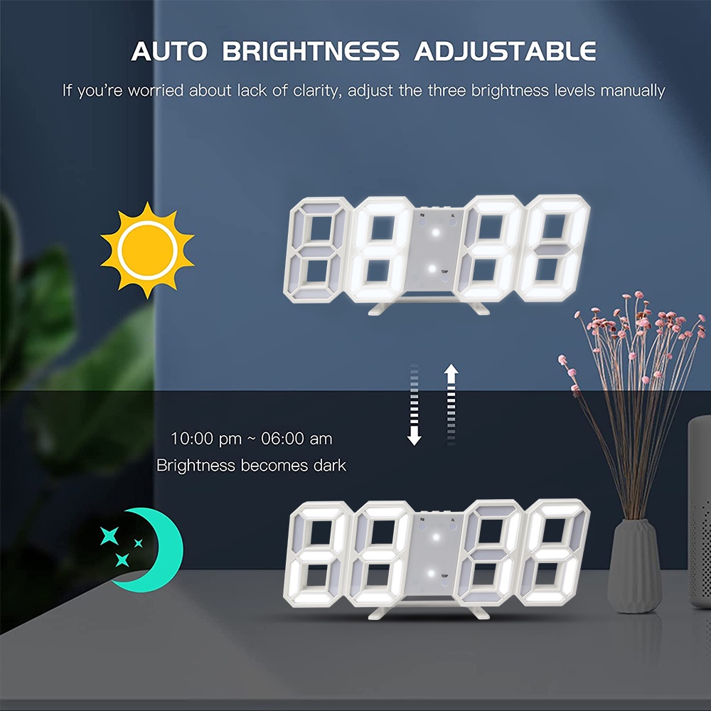 OSIDEN Đồng hồ LED điện tử phong cách Bắc Âu độc đáo