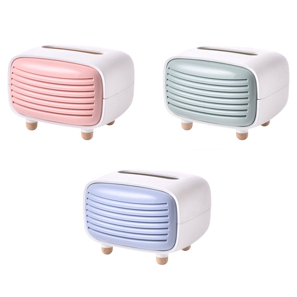 Hộp đựng khăn giấy hình radio mini xinh xắn cho gia đình/văn phòng