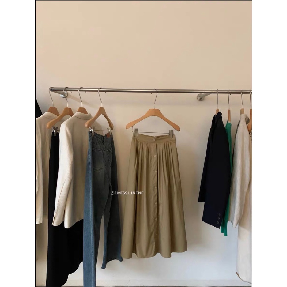 Chân váy xếp ly lưng chun, chân váy dài, váy xếp ly