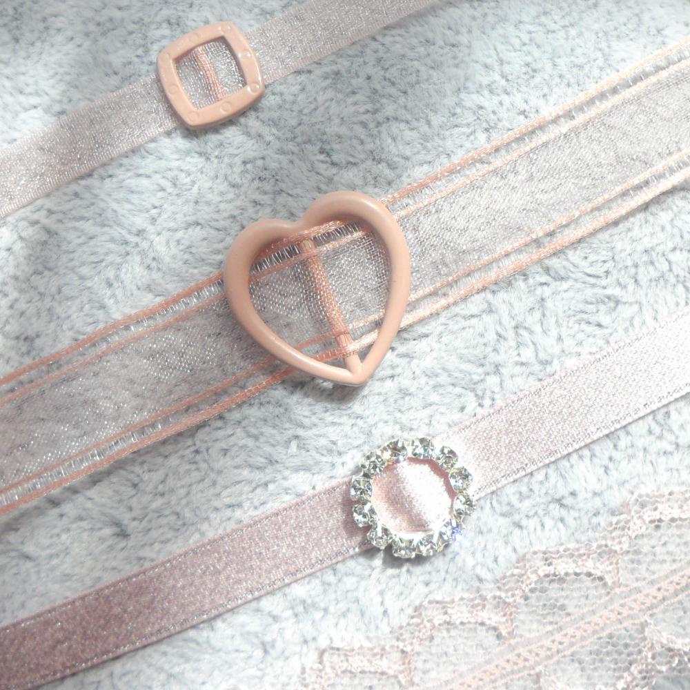 Choker Ren Hồng Hình Trái Tim