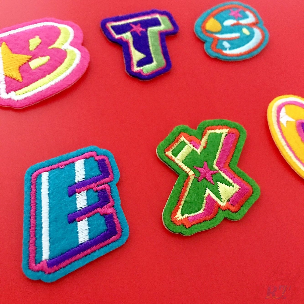 Set 3 miếng vá thêu họa tiết tên nhóm nhạc Kpop EXO/BTS dùng trang trí