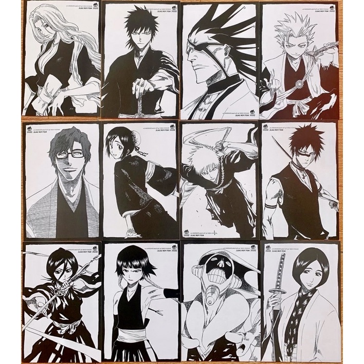 Full đầy đủ 12 Postcard Bleach và poster gập
