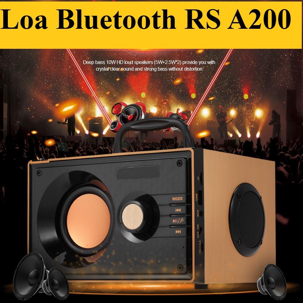 loa bluetooth thông minh, Loa Bluetooth RS A200, Thiết kế hộp cộng hưởng âm tạo âm thanh 3D, Liên hợp âm thanh,.