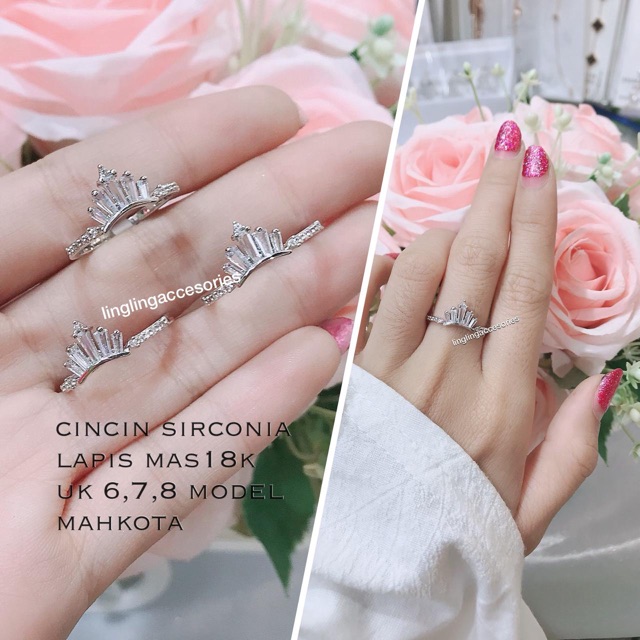 Nhẫn Mạ Vàng 18k Hình Vương Miện Chống Rỉ Sét