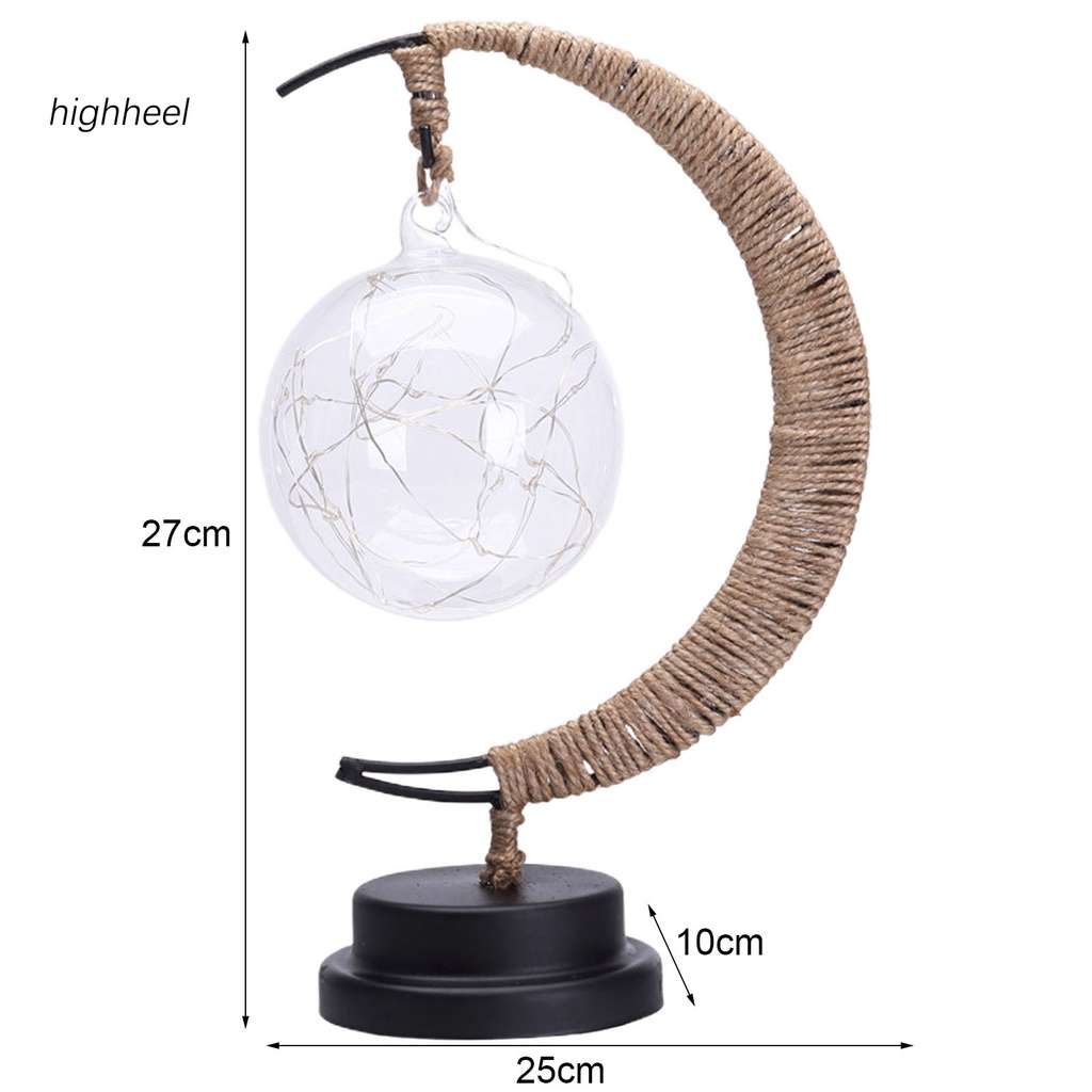 [Ready Stock] Rattan LED Lights Moon LED Night Lamp Stylish for Home