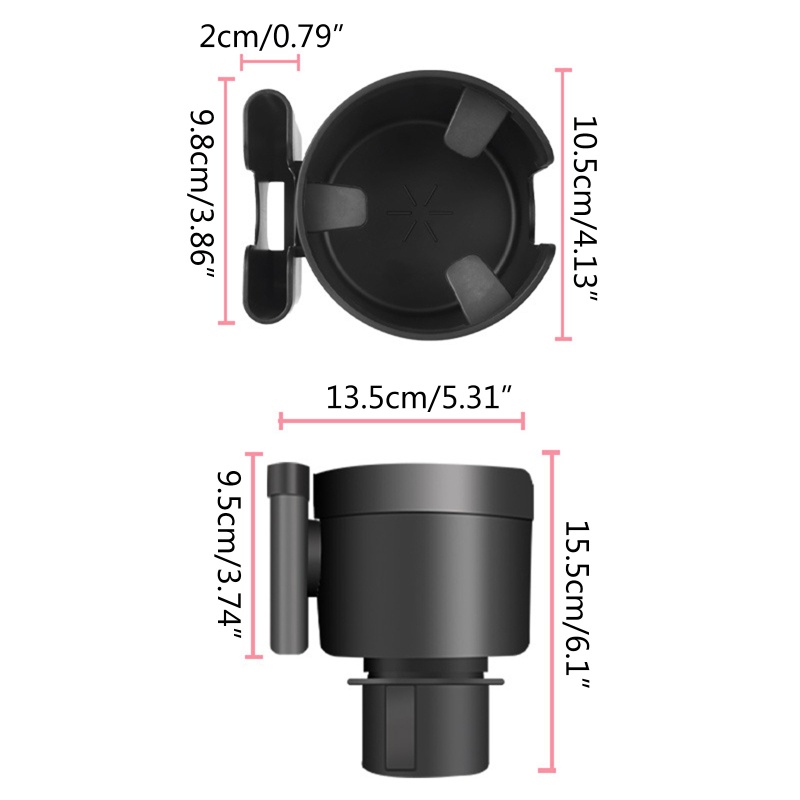 Giá Đỡ Điện Thoại / Cốc Uống Nước Gắn Lỗ Thông Gió Xe Hơi Có Thể Điều Chỉnh
