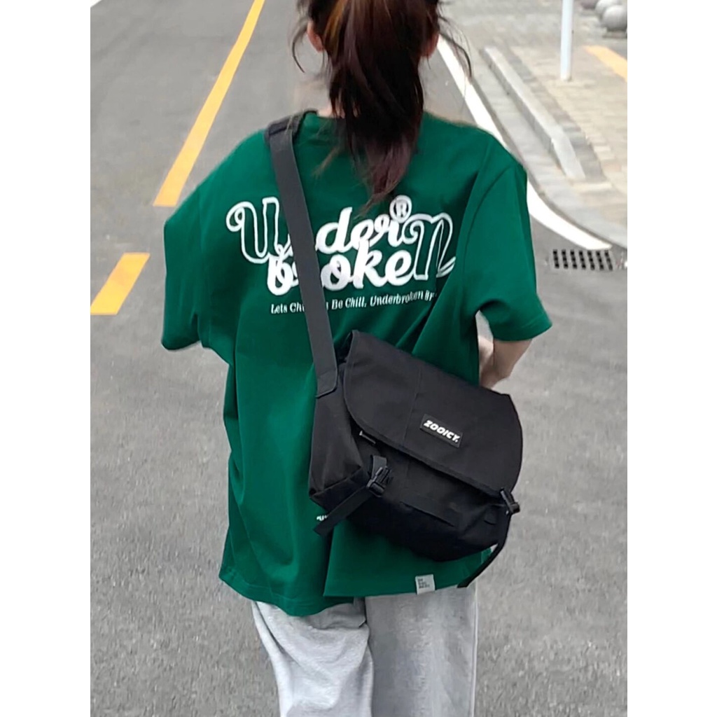Áo thun tay lỡ Under chất cotton màu xanh cổ vịt, trắng CoolZ phông Unisex nam nữ Cotton oversize form rộng phong cách