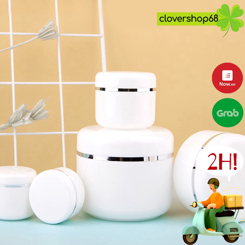 Hũ Chiết Trắng Sứ Cao Cấp - Chiết Mỹ phẩm, Chiết nước hoa  Clovershop68